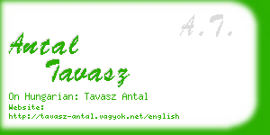 antal tavasz business card